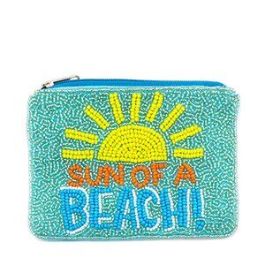 SUN of a Beach Sarcastic Funny Summer Bag Pouch Makeup Money Gift Coin NEW